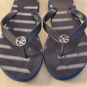 Coach Shoes - Coach Flip Flops | Navy & White Coach Shoes - Coach Flip Flops | Navy & White